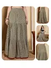 Green Colour Printed Cotton Western Wear Skirt Wholesale Price In Surat BTM031
